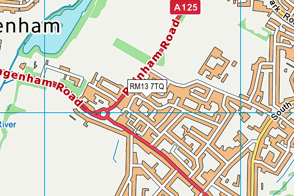 RM13 7TQ map - OS VectorMap District (Ordnance Survey) RM13 7TQ map - OS VectorMap District (Ordnance Survey)