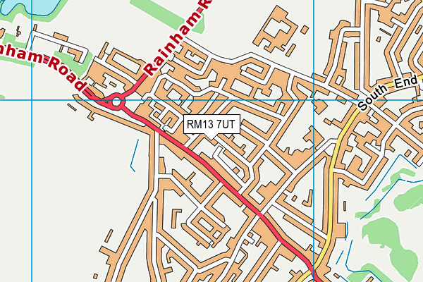 RM13 7UT map - OS VectorMap District (Ordnance Survey) RM13 7UT map - OS VectorMap District (Ordnance Survey)