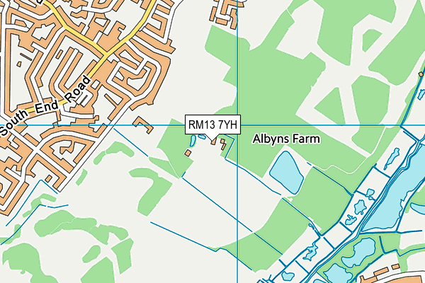 RM13 7YH map - OS VectorMap District (Ordnance Survey) RM13 7YH map - OS VectorMap District (Ordnance Survey)