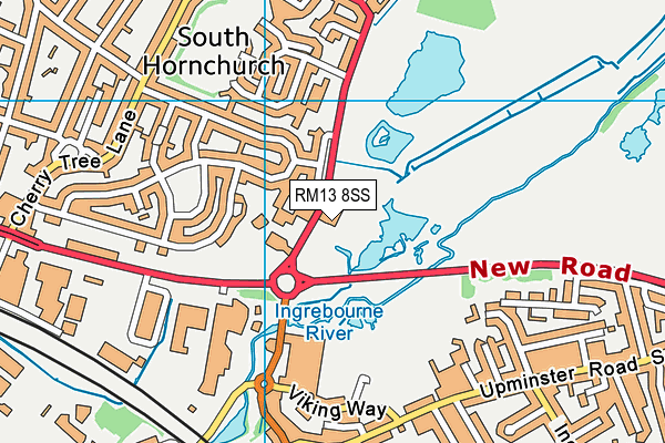 RM13 8SS map - OS VectorMap District (Ordnance Survey) RM13 8SS map - OS VectorMap District (Ordnance Survey)