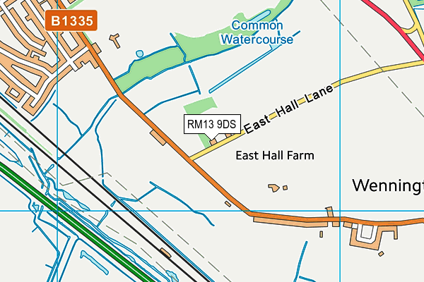 RM13 9DS map - OS VectorMap District (Ordnance Survey) RM13 9DS map - OS VectorMap District (Ordnance Survey)