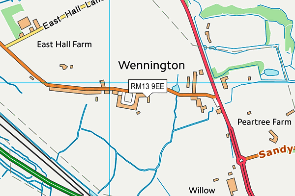 RM13 9EE map - OS VectorMap District (Ordnance Survey) RM13 9EE map - OS VectorMap District (Ordnance Survey)