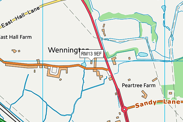 RM13 9EF map - OS VectorMap District (Ordnance Survey) RM13 9EF map - OS VectorMap District (Ordnance Survey)