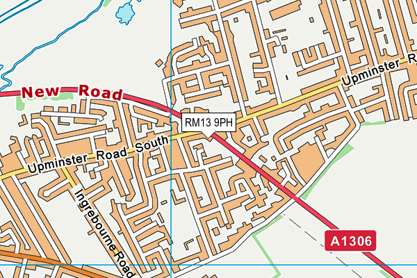 RM13 9PH map - OS VectorMap District (Ordnance Survey) RM13 9PH map - OS VectorMap District (Ordnance Survey)