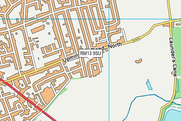 RM13 9SU map - OS VectorMap District (Ordnance Survey) RM13 9SU map - OS VectorMap District (Ordnance Survey)