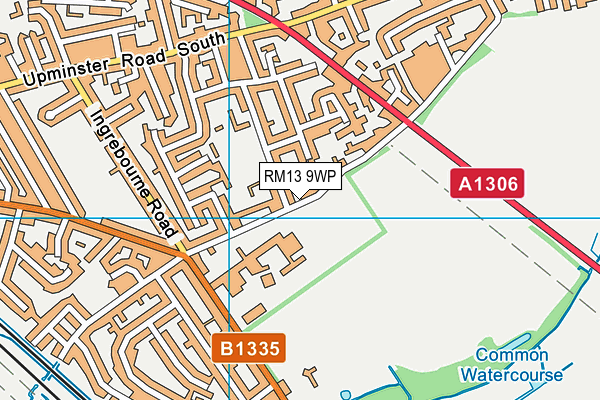 RM13 9WP map - OS VectorMap District (Ordnance Survey) RM13 9WP map - OS VectorMap District (Ordnance Survey)