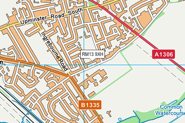 RM13 9XH map - OS VectorMap District (Ordnance Survey) RM13 9XH map - OS VectorMap District (Ordnance Survey)
