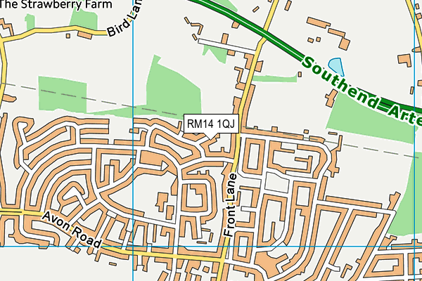 RM14 1QJ map - OS VectorMap District (Ordnance Survey) RM14 1QJ map - OS VectorMap District (Ordnance Survey)