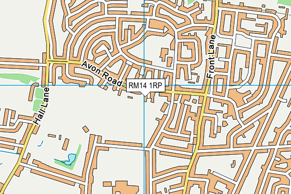 RM14 1RP map - OS VectorMap District (Ordnance Survey) RM14 1RP map - OS VectorMap District (Ordnance Survey)