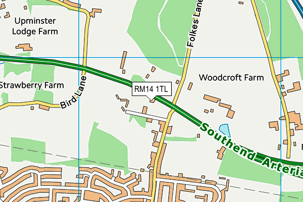 RM14 1TL map - OS VectorMap District (Ordnance Survey) RM14 1TL map - OS VectorMap District (Ordnance Survey)