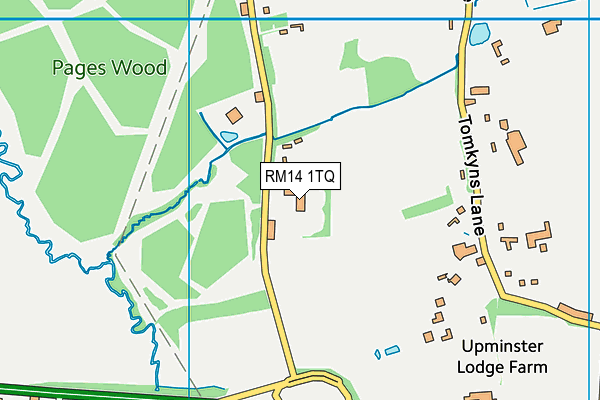 RM14 1TQ map - OS VectorMap District (Ordnance Survey) RM14 1TQ map - OS VectorMap District (Ordnance Survey)