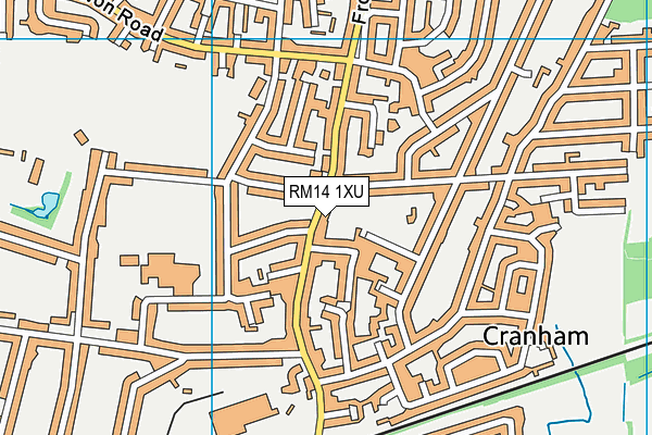 RM14 1XU map - OS VectorMap District (Ordnance Survey) RM14 1XU map - OS VectorMap District (Ordnance Survey)