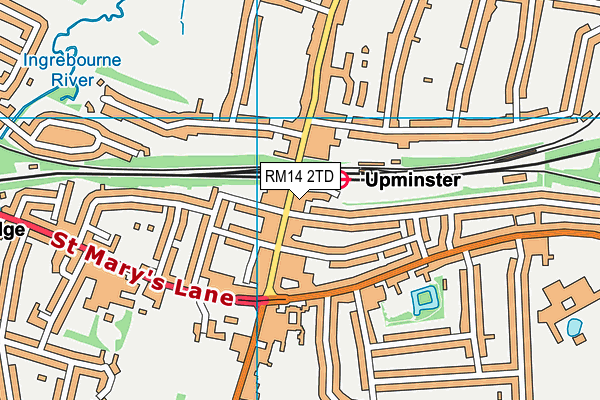 RM14 2TD map - OS VectorMap District (Ordnance Survey) RM14 2TD map - OS VectorMap District (Ordnance Survey)