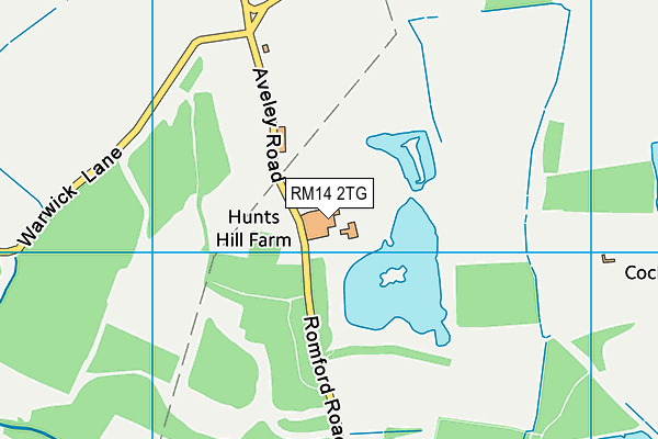 RM14 2TG map - OS VectorMap District (Ordnance Survey) RM14 2TG map - OS VectorMap District (Ordnance Survey)