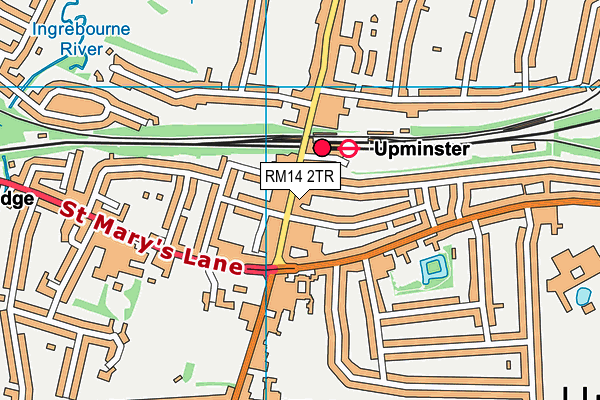 RM14 2TR map - OS VectorMap District (Ordnance Survey) RM14 2TR map - OS VectorMap District (Ordnance Survey)