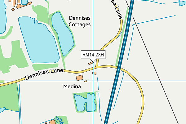 RM14 2XH map - OS VectorMap District (Ordnance Survey) RM14 2XH map - OS VectorMap District (Ordnance Survey)