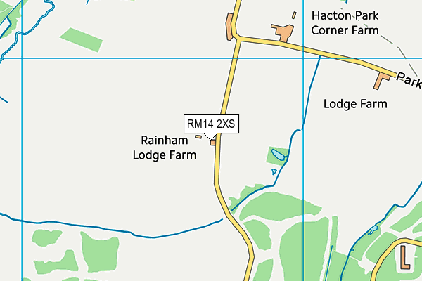 RM14 2XS map - OS VectorMap District (Ordnance Survey) RM14 2XS map - OS VectorMap District (Ordnance Survey)
