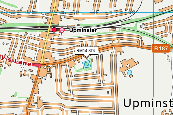 RM14 3DU map - OS VectorMap District (Ordnance Survey) RM14 3DU map - OS VectorMap District (Ordnance Survey)