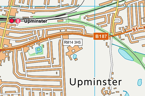 RM14 3HS map - OS VectorMap District (Ordnance Survey) RM14 3HS map - OS VectorMap District (Ordnance Survey)