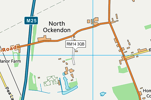 RM14 3QB map - OS VectorMap District (Ordnance Survey) RM14 3QB map - OS VectorMap District (Ordnance Survey)