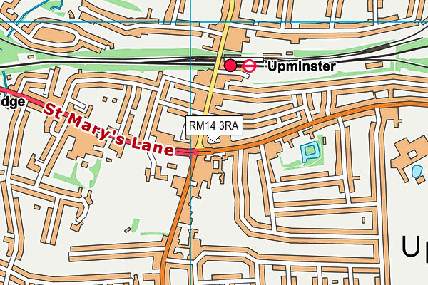 RM14 3RA map - OS VectorMap District (Ordnance Survey) RM14 3RA map - OS VectorMap District (Ordnance Survey)