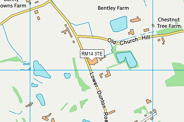 RM14 3TE map - OS VectorMap District (Ordnance Survey) RM14 3TE map - OS VectorMap District (Ordnance Survey)