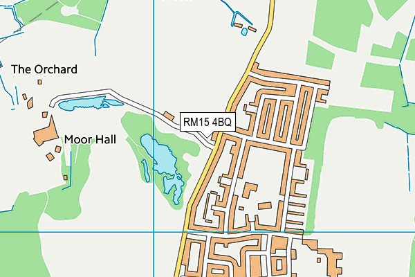 RM15 4BQ map - OS VectorMap District (Ordnance Survey) RM15 4BQ map - OS VectorMap District (Ordnance Survey)