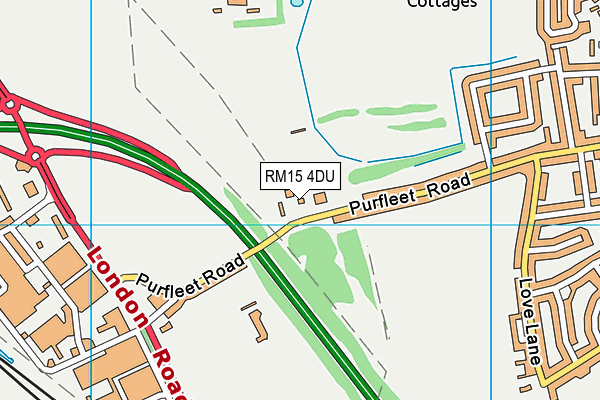 RM15 4DU map - OS VectorMap District (Ordnance Survey) RM15 4DU map - OS VectorMap District (Ordnance Survey)