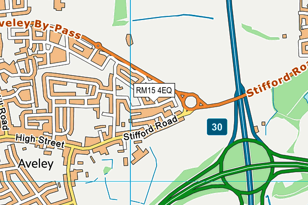 RM15 4EQ map - OS VectorMap District (Ordnance Survey) RM15 4EQ map - OS VectorMap District (Ordnance Survey)