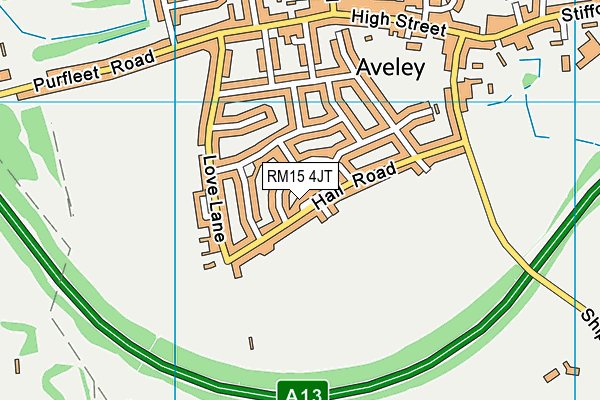 RM15 4JT map - OS VectorMap District (Ordnance Survey) RM15 4JT map - OS VectorMap District (Ordnance Survey)