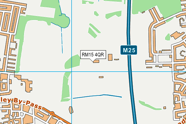 RM15 4QR map - OS VectorMap District (Ordnance Survey) RM15 4QR map - OS VectorMap District (Ordnance Survey)