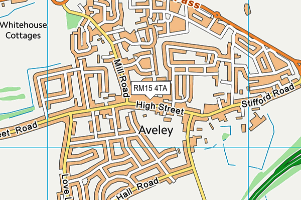 RM15 4TA map - OS VectorMap District (Ordnance Survey) RM15 4TA map - OS VectorMap District (Ordnance Survey)