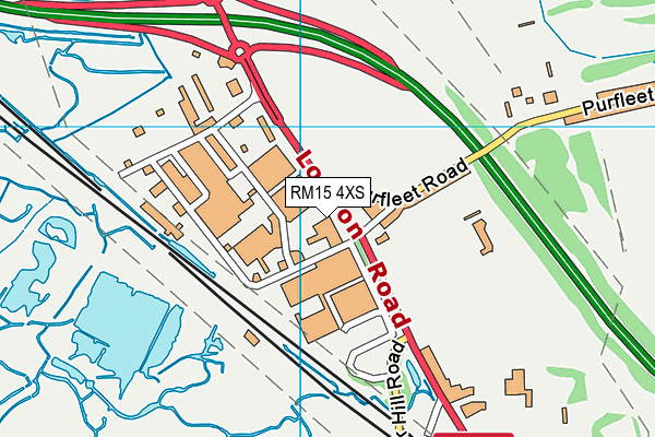 RM15 4XS map - OS VectorMap District (Ordnance Survey) RM15 4XS map - OS VectorMap District (Ordnance Survey)
