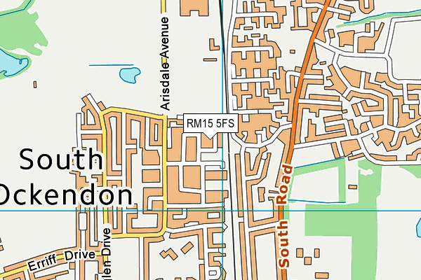 RM15 5FS map - OS VectorMap District (Ordnance Survey) RM15 5FS map - OS VectorMap District (Ordnance Survey)