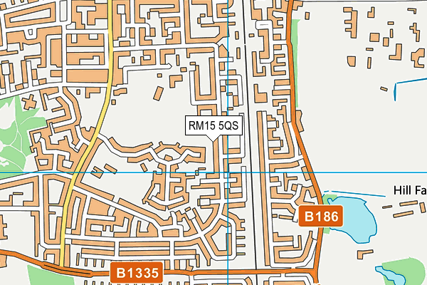 RM15 5QS map - OS VectorMap District (Ordnance Survey) RM15 5QS map - OS VectorMap District (Ordnance Survey)