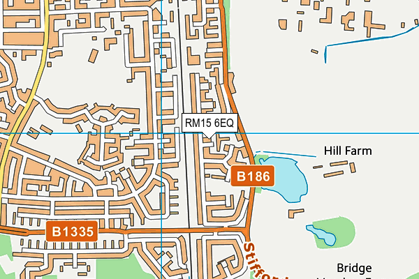 RM15 6EQ map - OS VectorMap District (Ordnance Survey) RM15 6EQ map - OS VectorMap District (Ordnance Survey)