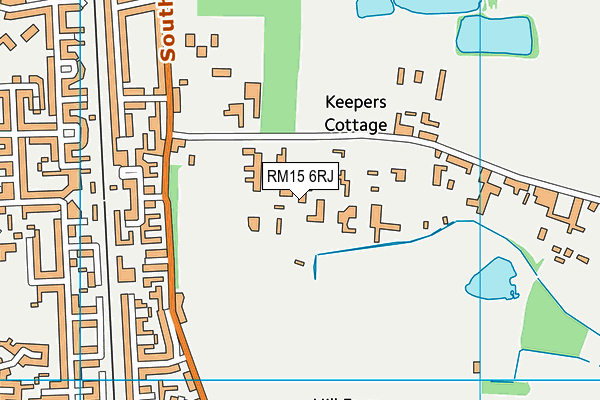 RM15 6RJ map - OS VectorMap District (Ordnance Survey) RM15 6RJ map - OS VectorMap District (Ordnance Survey)