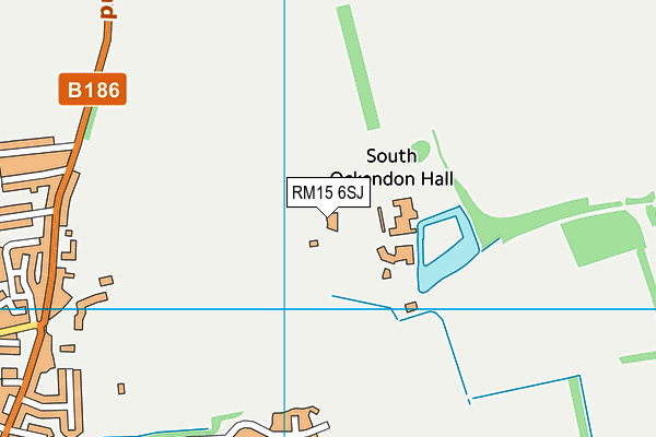 RM15 6SJ map - OS VectorMap District (Ordnance Survey) RM15 6SJ map - OS VectorMap District (Ordnance Survey)
