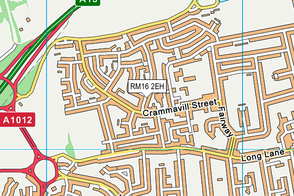 RM16 2EH map - OS VectorMap District (Ordnance Survey) RM16 2EH map - OS VectorMap District (Ordnance Survey)