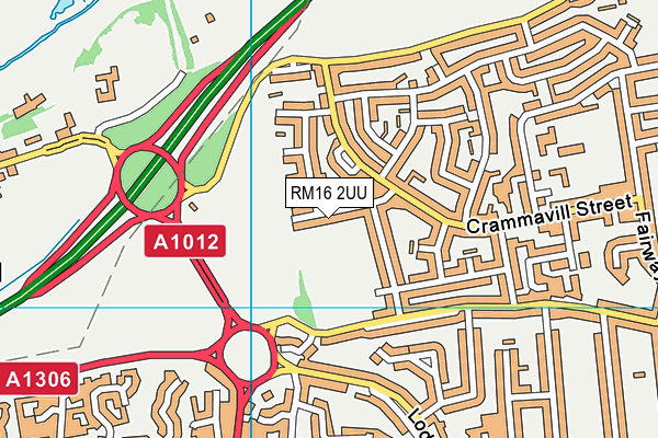 RM16 2UU map - OS VectorMap District (Ordnance Survey) RM16 2UU map - OS VectorMap District (Ordnance Survey)