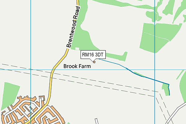 RM16 3DT map - OS VectorMap District (Ordnance Survey) RM16 3DT map - OS VectorMap District (Ordnance Survey)