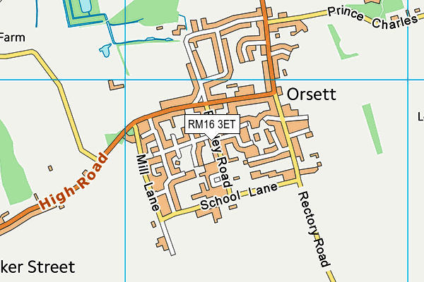 RM16 3ET map - OS VectorMap District (Ordnance Survey) RM16 3ET map - OS VectorMap District (Ordnance Survey)