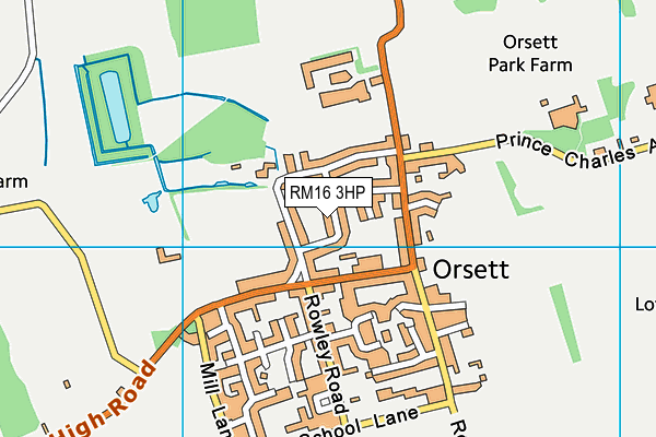 RM16 3HP map - OS VectorMap District (Ordnance Survey) RM16 3HP map - OS VectorMap District (Ordnance Survey)