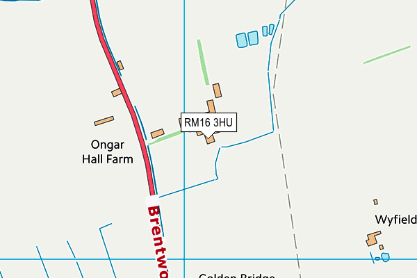 RM16 3HU map - OS VectorMap District (Ordnance Survey) RM16 3HU map - OS VectorMap District (Ordnance Survey)
