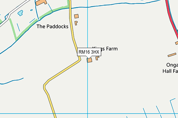 RM16 3HX map - OS VectorMap District (Ordnance Survey) RM16 3HX map - OS VectorMap District (Ordnance Survey)