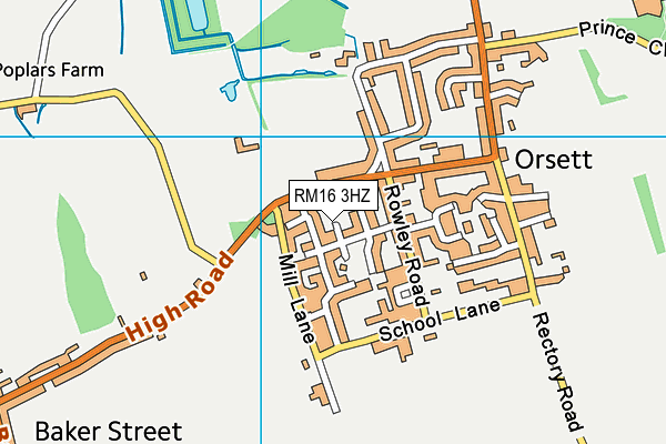RM16 3HZ map - OS VectorMap District (Ordnance Survey) RM16 3HZ map - OS VectorMap District (Ordnance Survey)