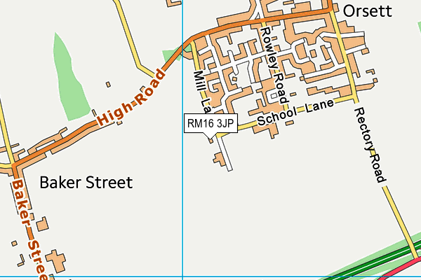RM16 3JP map - OS VectorMap District (Ordnance Survey) RM16 3JP map - OS VectorMap District (Ordnance Survey)