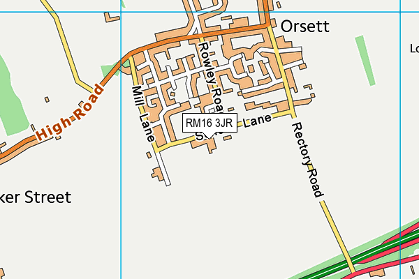 RM16 3JR map - OS VectorMap District (Ordnance Survey) RM16 3JR map - OS VectorMap District (Ordnance Survey)