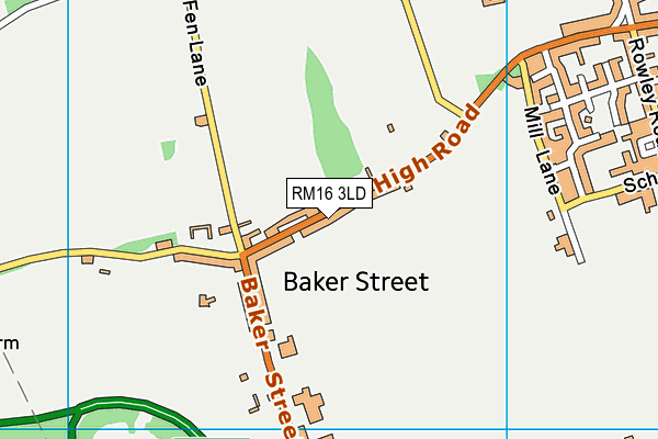 RM16 3LD map - OS VectorMap District (Ordnance Survey) RM16 3LD map - OS VectorMap District (Ordnance Survey)