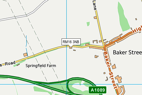 RM16 3NB map - OS VectorMap District (Ordnance Survey) RM16 3NB map - OS VectorMap District (Ordnance Survey)
